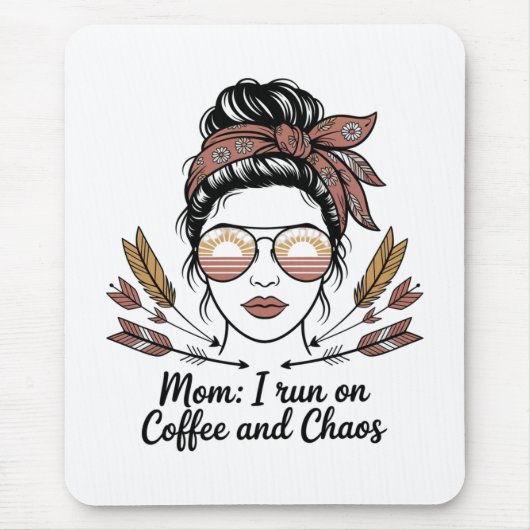 Mama ich laufe auf Kaffee und Chaos Mousepad (Vorne)