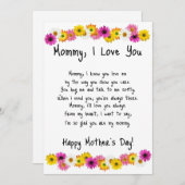 Mama, ich Liebe dich Feiertagskarte (Vorne/Hinten)