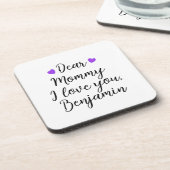 Mama, ich Liebe dich Getränkeuntersetzer (Linke Seite)