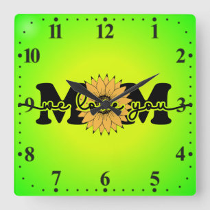 Mama ich liebe dich - Muttertag Quadratische Wanduhr