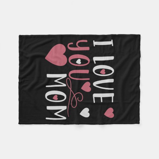 Mama - Ich Liebe Sie Mama Fleecedecke (Vorderseite (Horizontal))