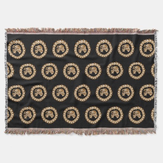 Mama, ich und Rose in Creme und Bronze Decke (Vorderseite)