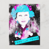 Mama, ich vermisse dich für immer jung. postkarte (Vorderseite)