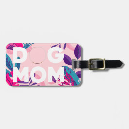 MAMA, Ihr Foto, Rosa Blume & Blätter Gepäckanhänger