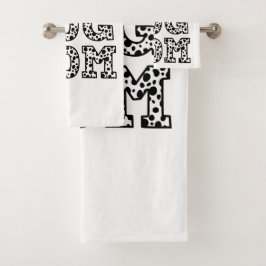 Mama im Fun Dalmatiner Individuelle Name drucken Badhandtuch Set