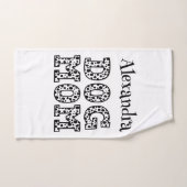 Mama im Fun Dalmatiner Individuelle Name drucken Badhandtuch Set (Handtuch)