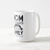 Mama im Herzen der Familie Kaffeetasse (VorderseiteRechts)