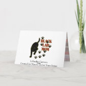 Mama im schwarzen Labor Kariert Karte (Rückseite)