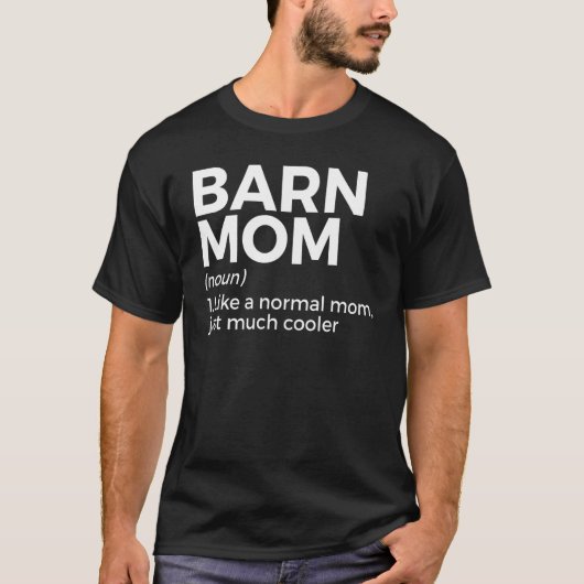 Mama im Stall Definition Pferdereiten T-Shirt (Vorderseite)