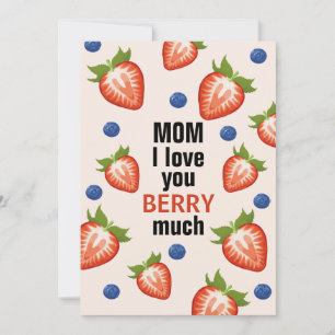 Mama in der Liebe berry viel Mutter Erdbeere Feiertagskarte