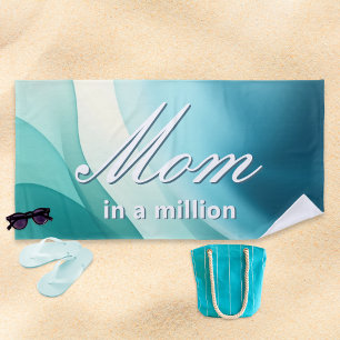 Mama in einer Million Eleganter Aqua Muttertag Strandtuch