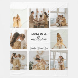 "Mama in einer Million" Personalisierte FotoCollag Fleecedecke