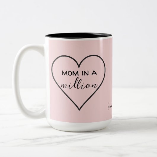 "Mama in einer Million" Tasse des Herzens | Mutter (Links)