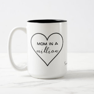 "Mama in einer Million" Tasse des Herzens Mutter