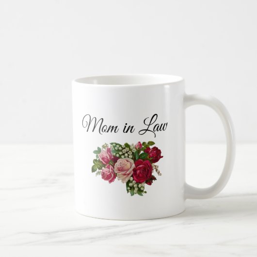 Mama in Law Floral Rose Bouquet Tasse (Rechts)