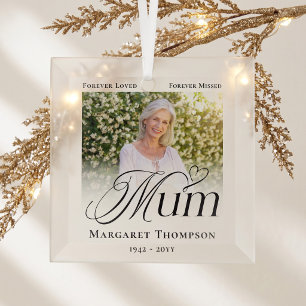 Mama In Loving Memory Memorial Foto Andenken Ornament Aus Glas