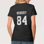 Mama in Weiß mit Spielername und Spielernummer T-Shirt (Rückseite)