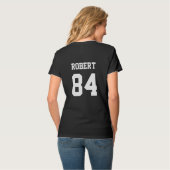 Mama in Weiß mit Spielername und Spielernummer T-Shirt (Rückseite Vollansicht)