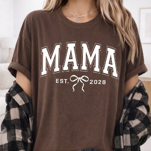 Mama   Individuelle Varsity-Schriftzug zum ersten  T-Shirt