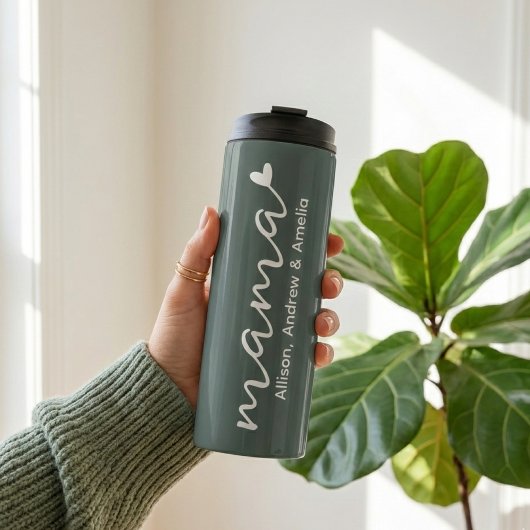 Mama | Individuelles modernes Schrift-Skript Mutte Thermosbecher