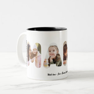 Mama Individuelles Wort Foto-Collage Muttertag Zweifarbige Tasse