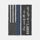 Mama ist auf dem Nachtwache Polizei Baby Fleecedecke (Vorderseite)