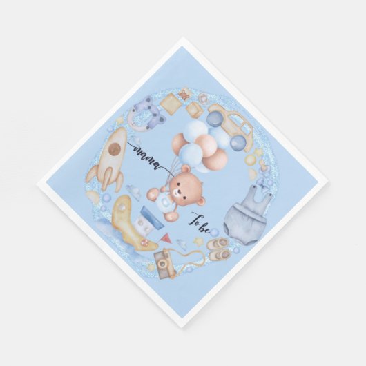 Mama ist blau serviette (Ecke)