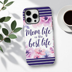 Mama ist das beste Leben   Aquarellfarbene Mama iPhone 16 Pro Max Hülle