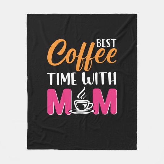Mama ist die beste Kaffeezeit mit Mama Fleecedecke (Vorderseite)