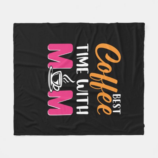 Mama ist die beste Kaffeezeit mit Mama Fleecedecke (Vorderseite (Horizontal))