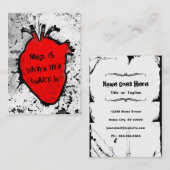 Mama ist dort, wo das anatomische Herz ist Telefonnummerkarte (Vorne/Hinten)