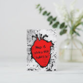 Mama ist dort, wo das anatomische Herz ist Telefonnummerkarte (Stehend Vorderseite)