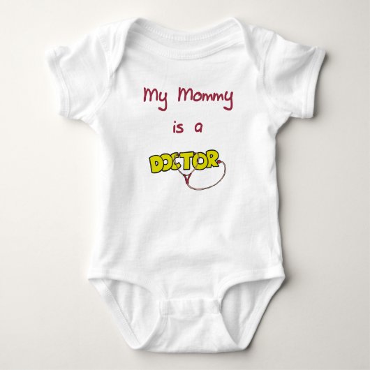 Mama ist ein Doktor Baby T-Shirt Baby Strampler (Vorderseite)