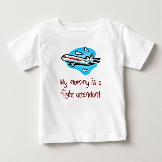 Mama ist ein Flugbegleiter-Baby-T - Shirt (Vorderseite)