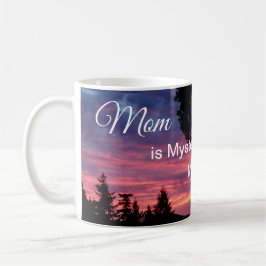 Mama ist ein Geheimtipp mit Tasse des Sonnenaufgan