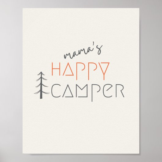 Mama ist ein glücklicher Camper. Poster & Prints (Vorne)