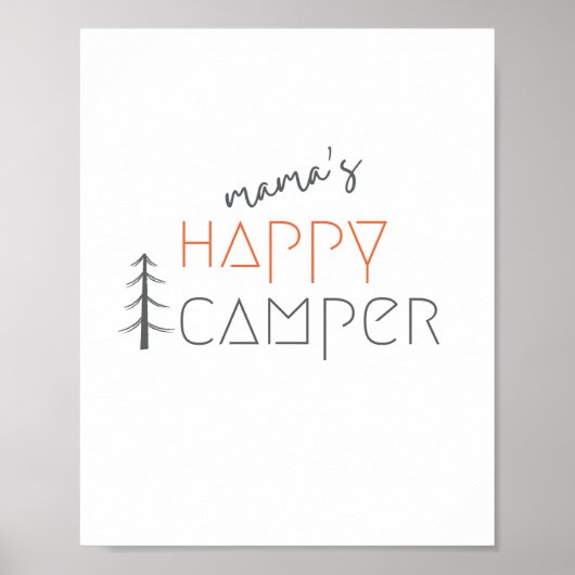 Mama ist ein glücklicher Camper. Poster & Prints (Vorne)