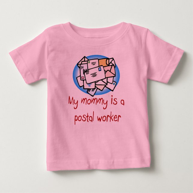 Mama ist ein Postarbeitskraft-Baby-T - Shirt (Vorderseite)