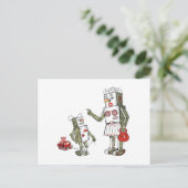 Mama ist ein Roboter Postkarte (Stehend Vorderseite)