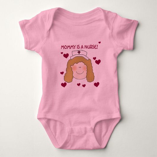 Mama ist eine Krankenschwester-T-Shirts und Baby Strampler (Vorderseite)