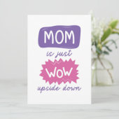 Mama ist einfach nur Würfel auf dem Kopf Dankeskarte (Stehend Vorderseite)