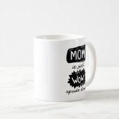 Mama ist einfach nur Würfel auf dem Kopf Kaffeetasse (VorderseiteRechts)