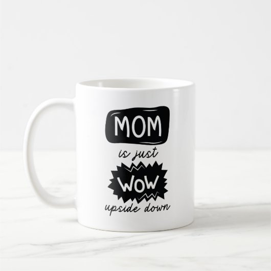 Mama ist einfach nur Würfel auf dem Kopf Kaffeetasse (Links)