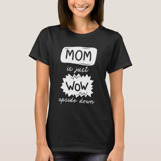 Mama ist einfach nur Würfel auf dem Kopf T-Shirt (Vorderseite)