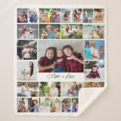 Mama ist Liebe 29 FotoCollage Sherpadecke (Vorderseite)