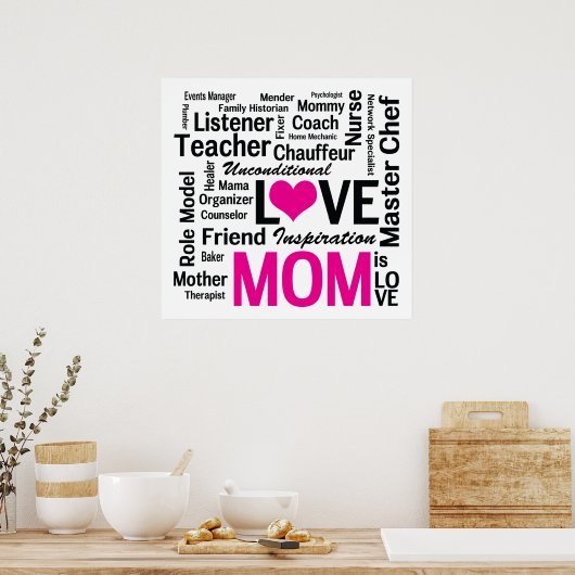 Mama ist Liebe - Multitasking-Do-it-All-Mama-Poste Poster (Küche)