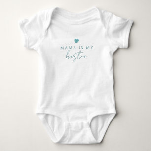 Mama ist mein Baby-Bodysuit Glam Aquamarin Baby Strampler