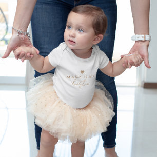Mama ist mein Baby Gold Heart Baby Bodysuit Strampler