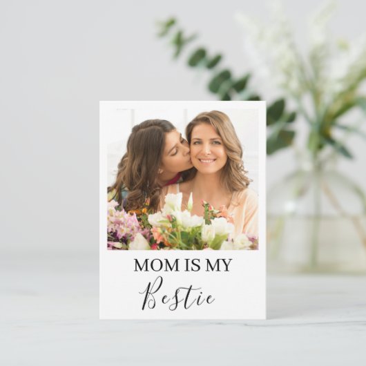 Mama ist mein Foto für Personalisierte Bestie-Name Postkarte (Stehend Vorderseite)