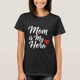 Mama ist mein Held Elegante Skript-Typografie T-Shirt